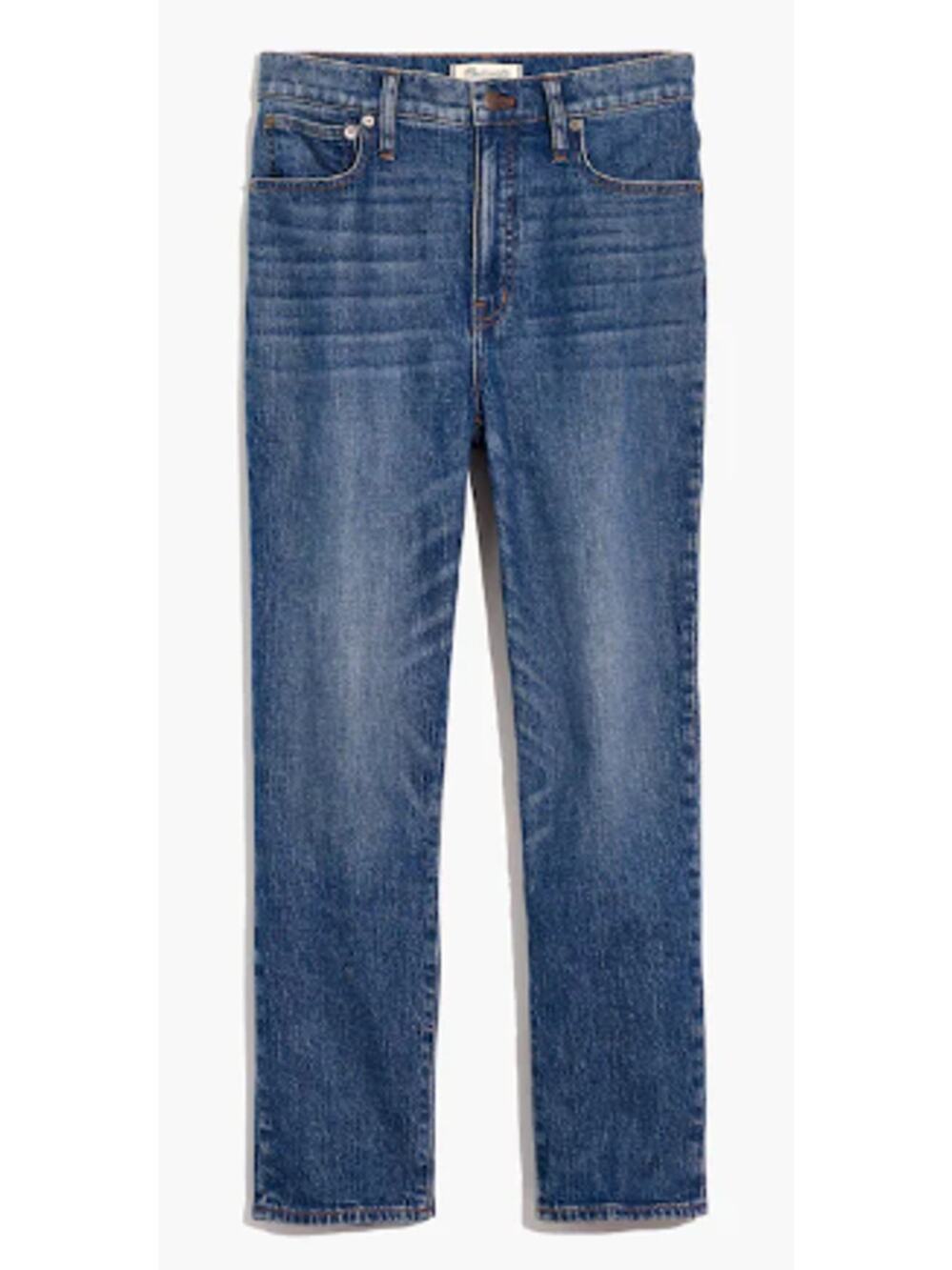 Madewell Classic Straight Jeans High Rise Denim Ankle Coldbrook Wash 27